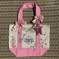 Custom Floral Pink Trader Joe’s Tote