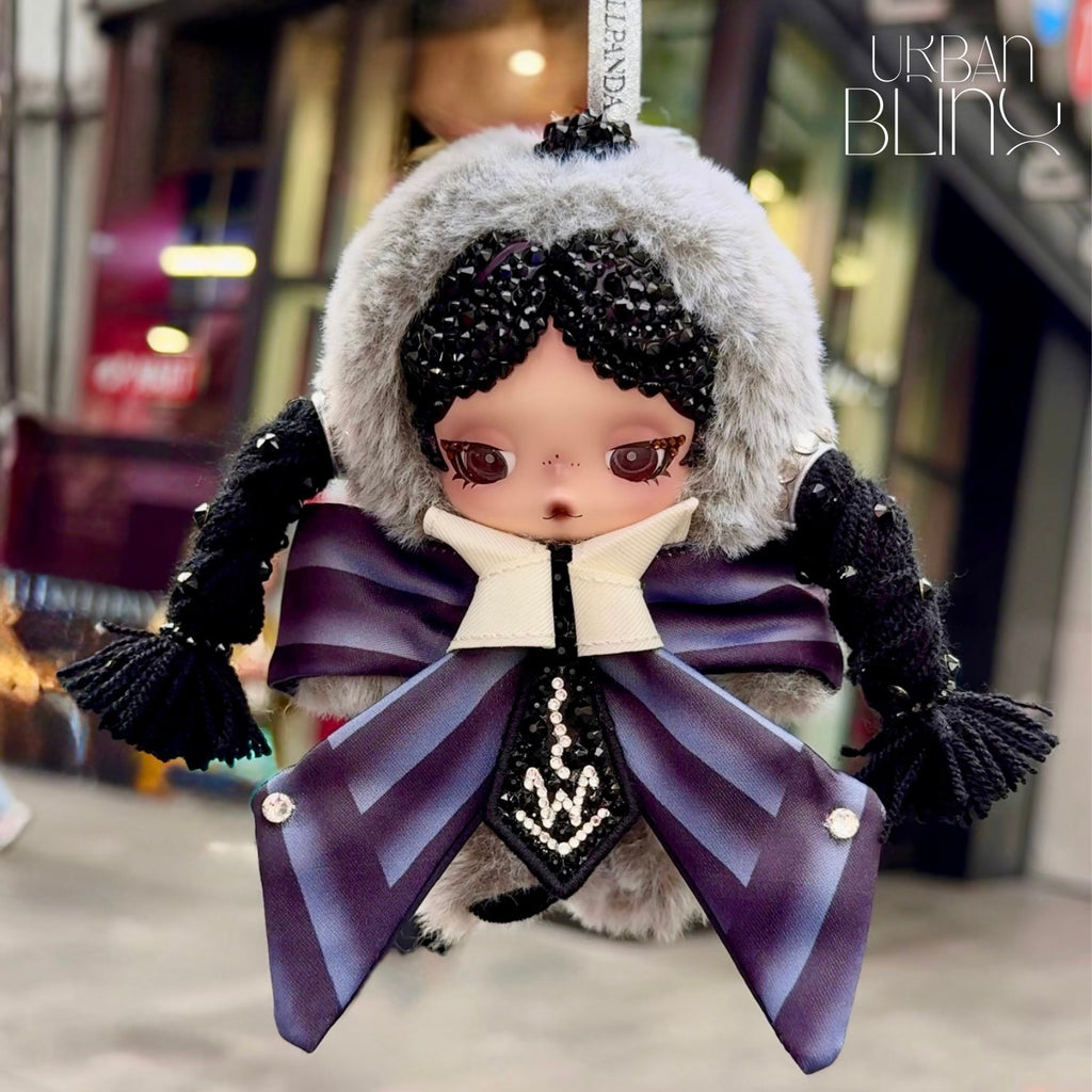 Custom Crystal SkullPanda x Wednesday Plush