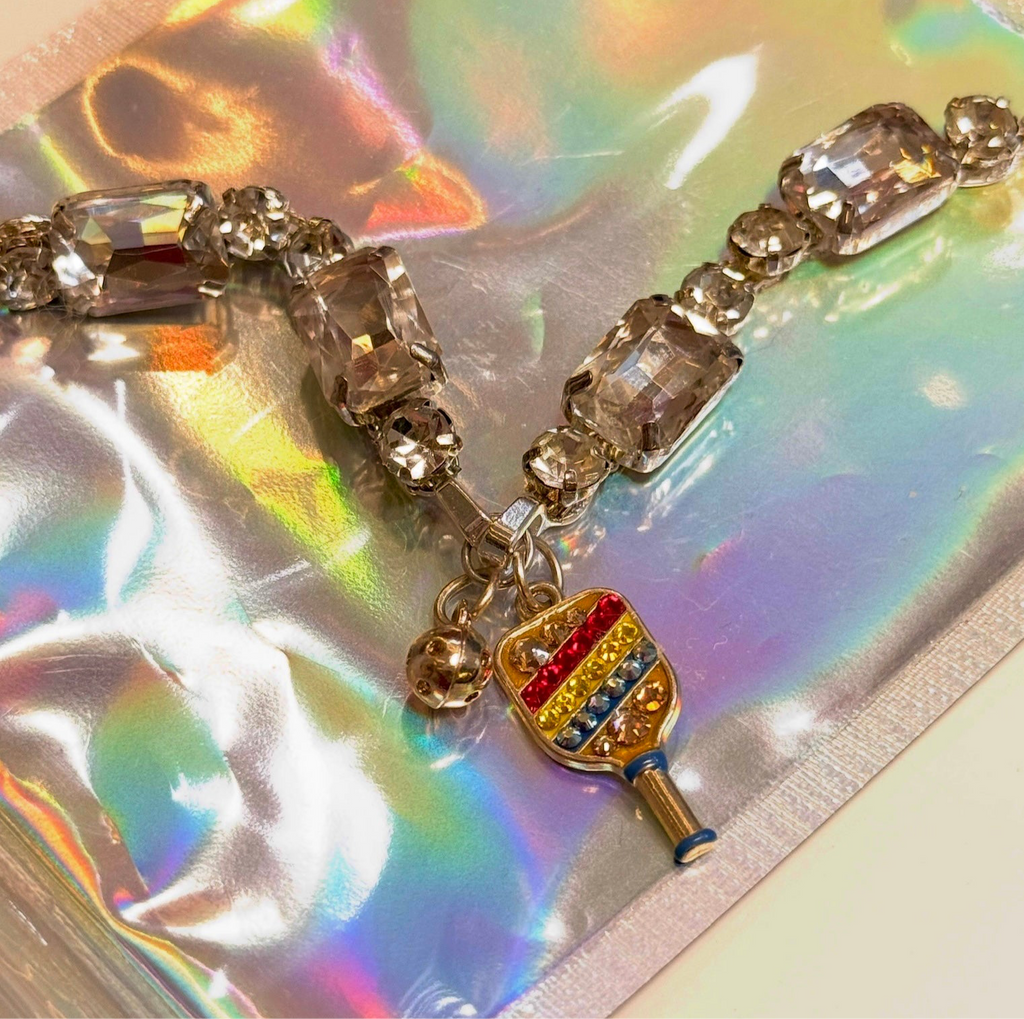Custom Labubu Crystal Pickleball Necklace