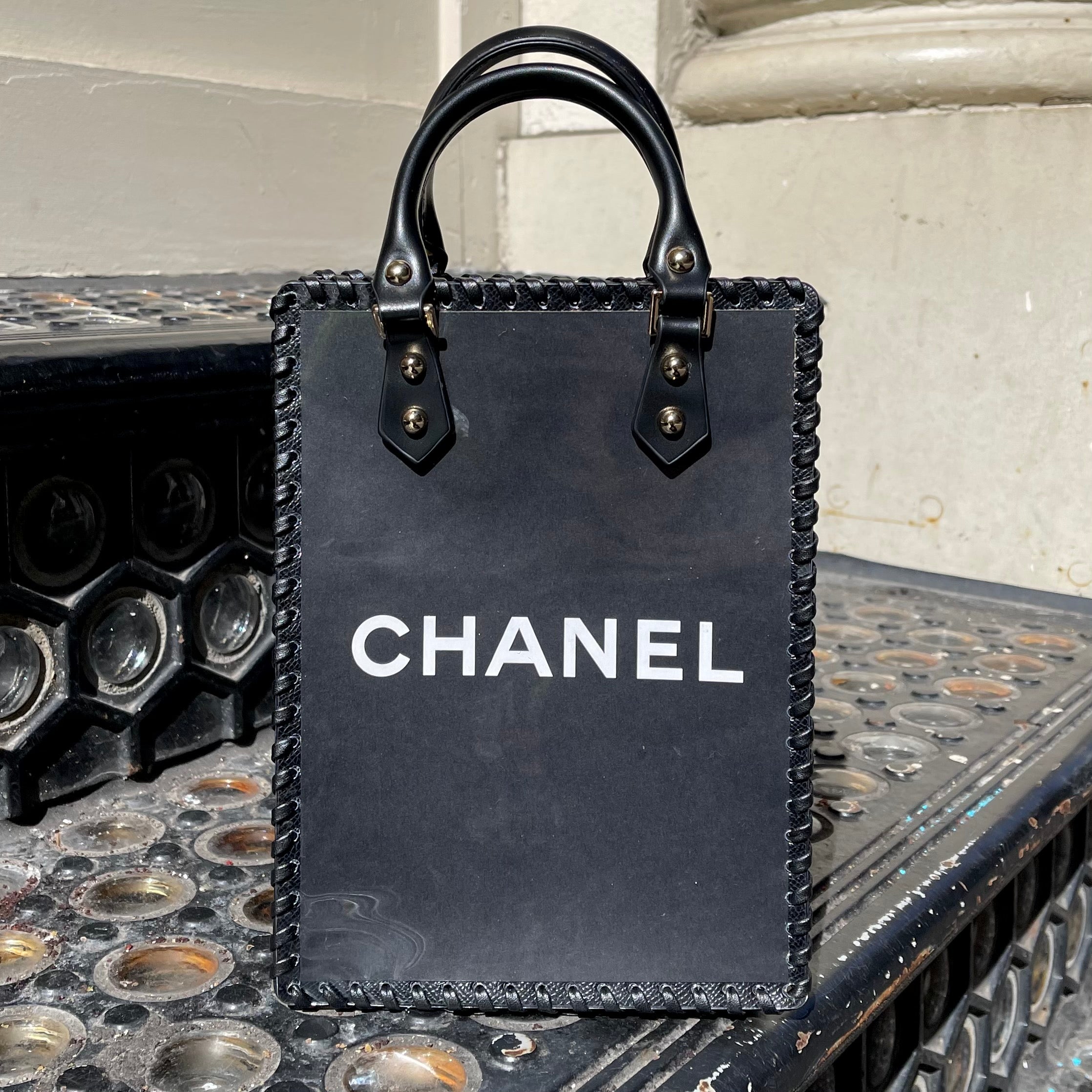 LCRestore.shop - Chanel up-cycle garment bag tote. Shop our collection on  www.Ladycuirrestore.com #upcycletote #chanel #chanelover #chanelforsale  #repurposed #sustainablefashion #sustainability #luxuryupcycling  #luxurysustainability #perfecttote