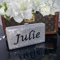 Custom Personalized Crystal Clutch