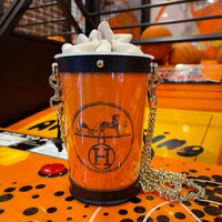 Upcycled Orange Shopping Bag Cup