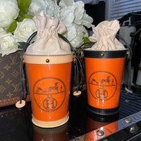 Upcycled Orange Shopping Bag Cup