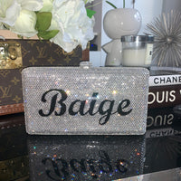 Custom Personalized Crystal Clutch