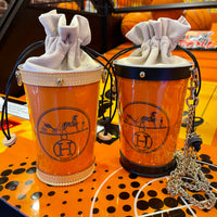 Upcycled Orange Shopping Bag Cup